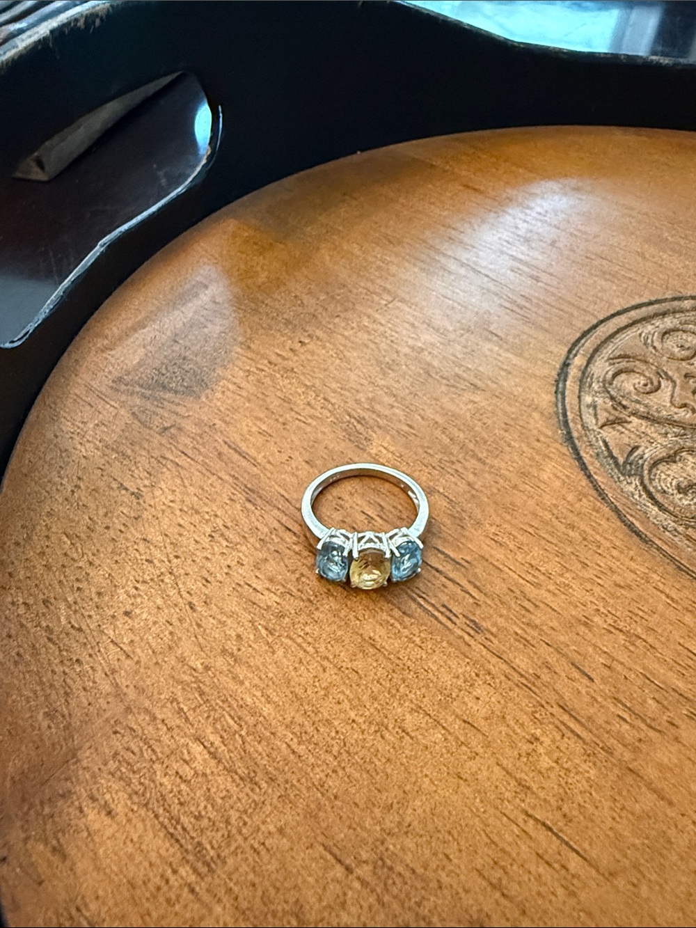 3 stone topaz ring